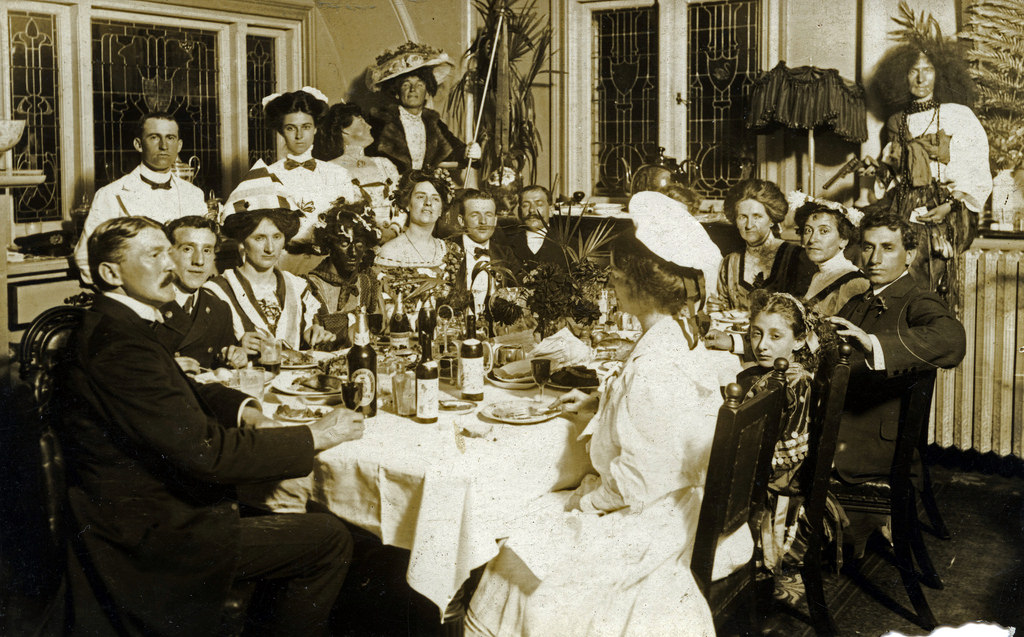 People gathered at a table